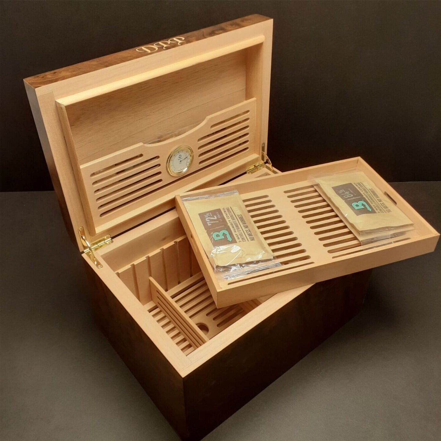 150-Count Handcrafted Humidor (with Guitar Motif)  Made in the U.S.