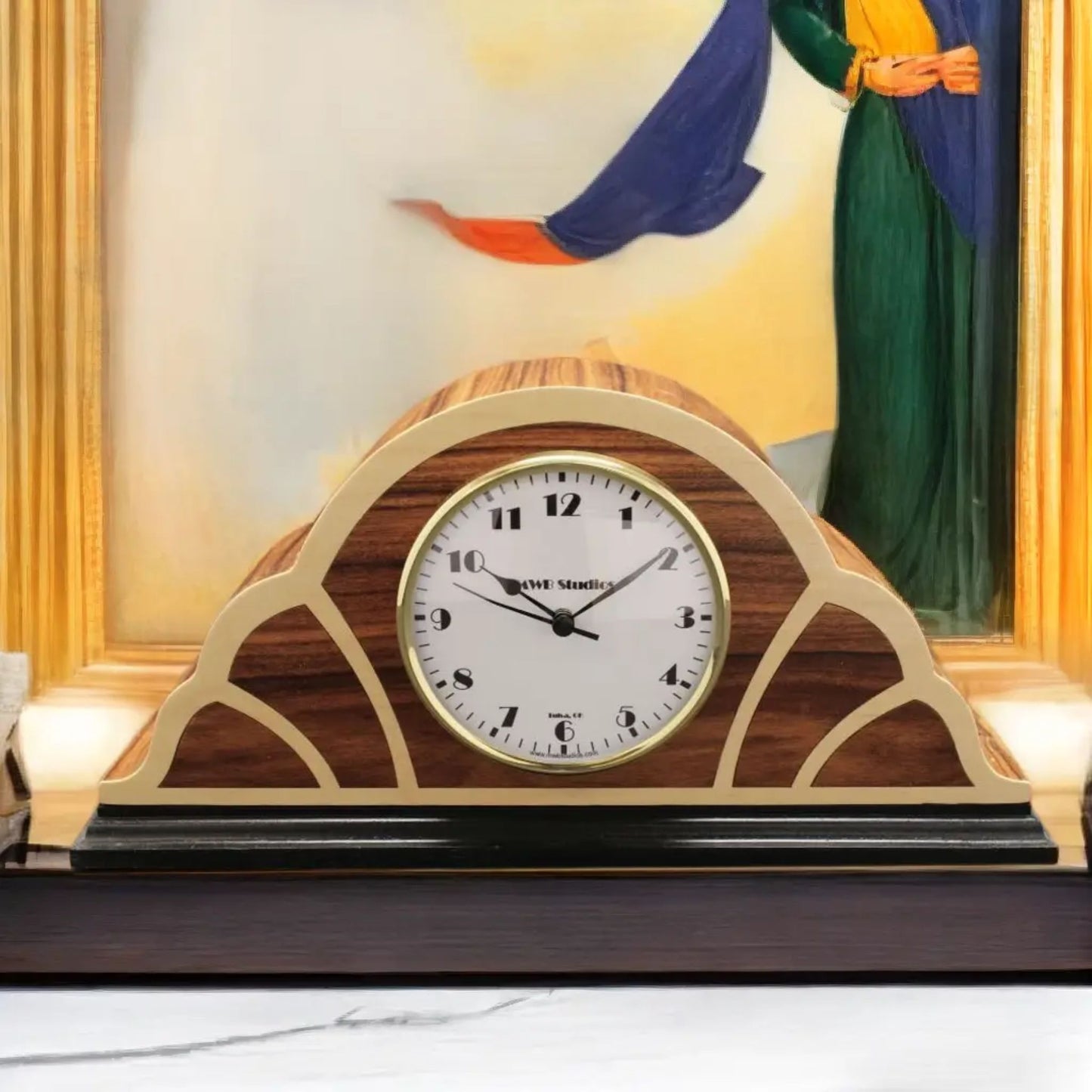 Handcrafted Mantle Clock - Art Deco MC-32   Made in the U.S.