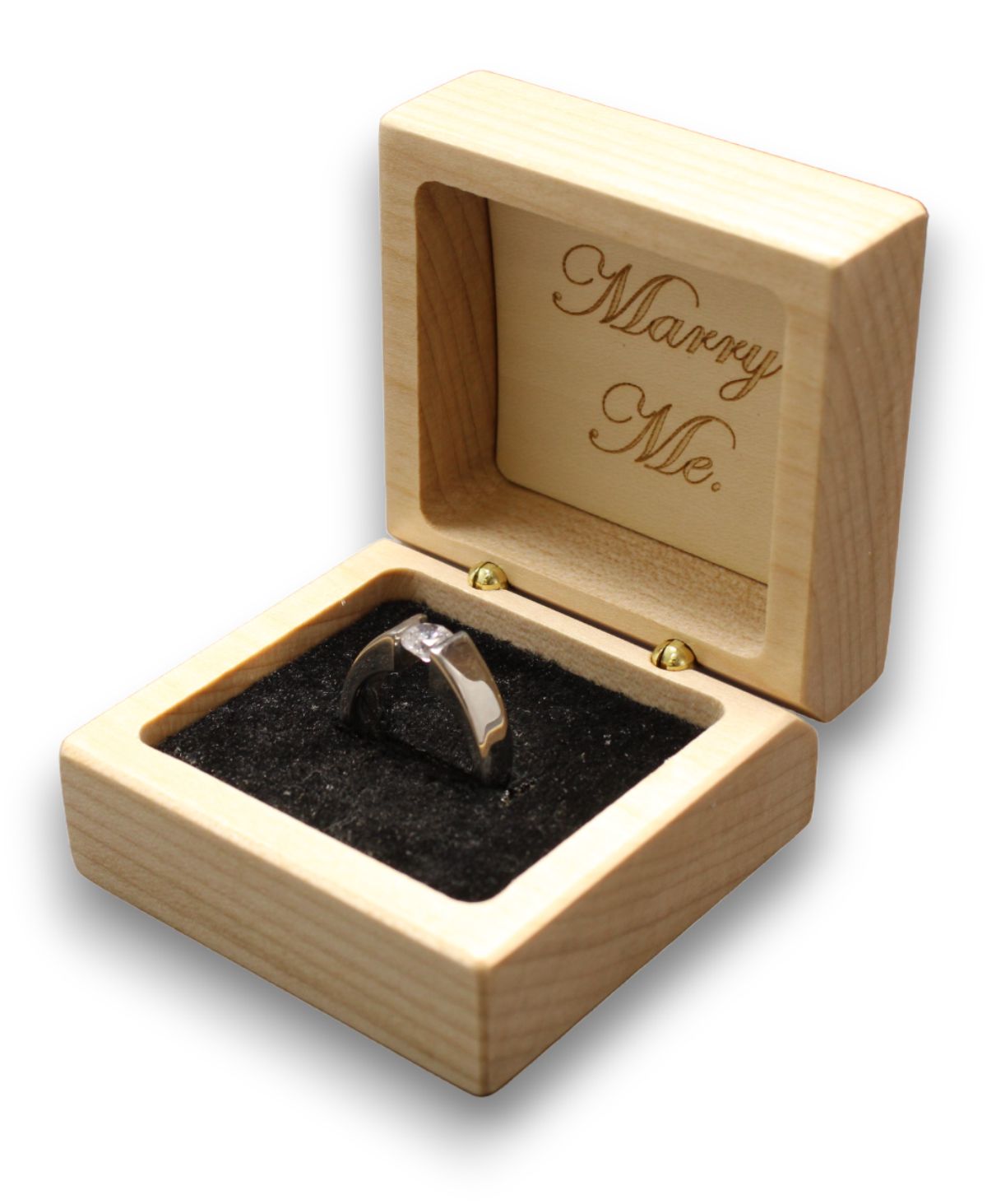 Handcrafted Maple ring  box "Turtles"  RB-93  Made in the U.S.