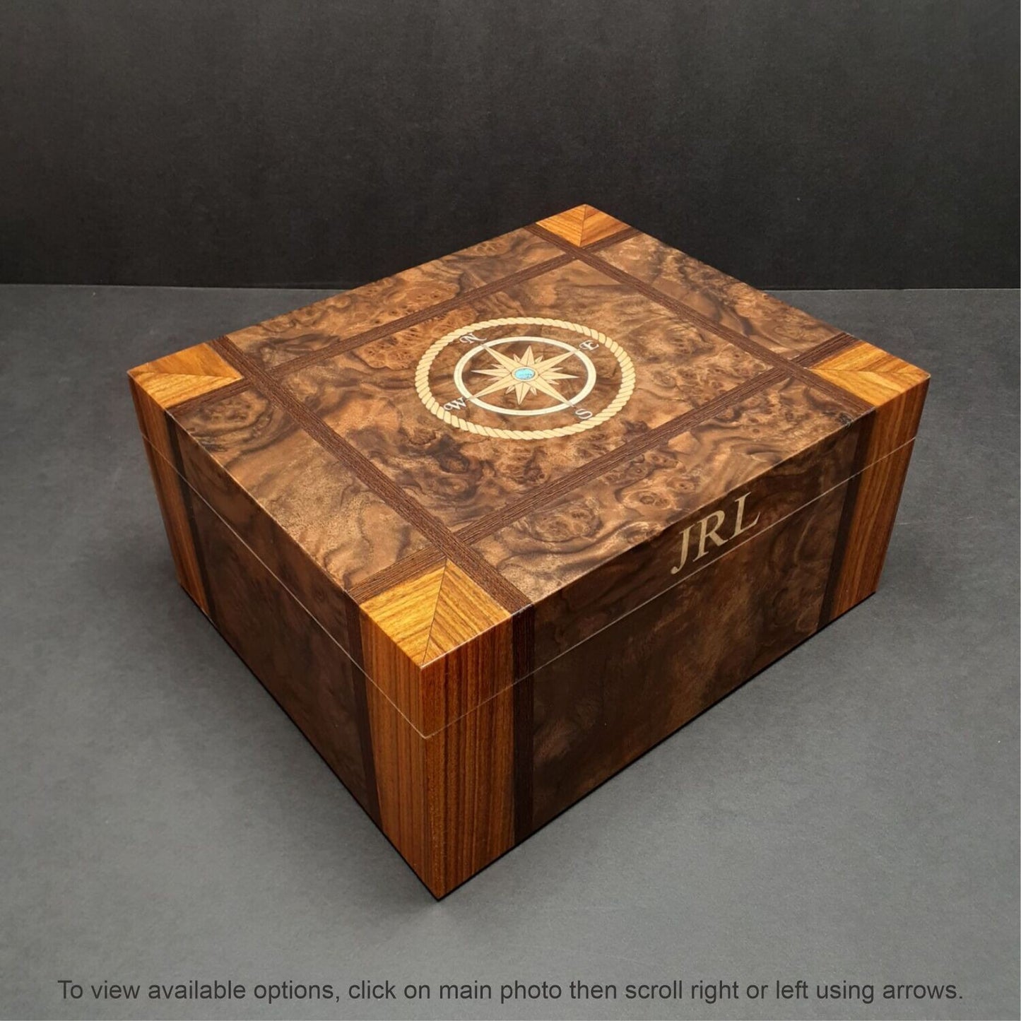 24-Count Custom Humidor (Two-Tone Finish)   Made in the U.S.