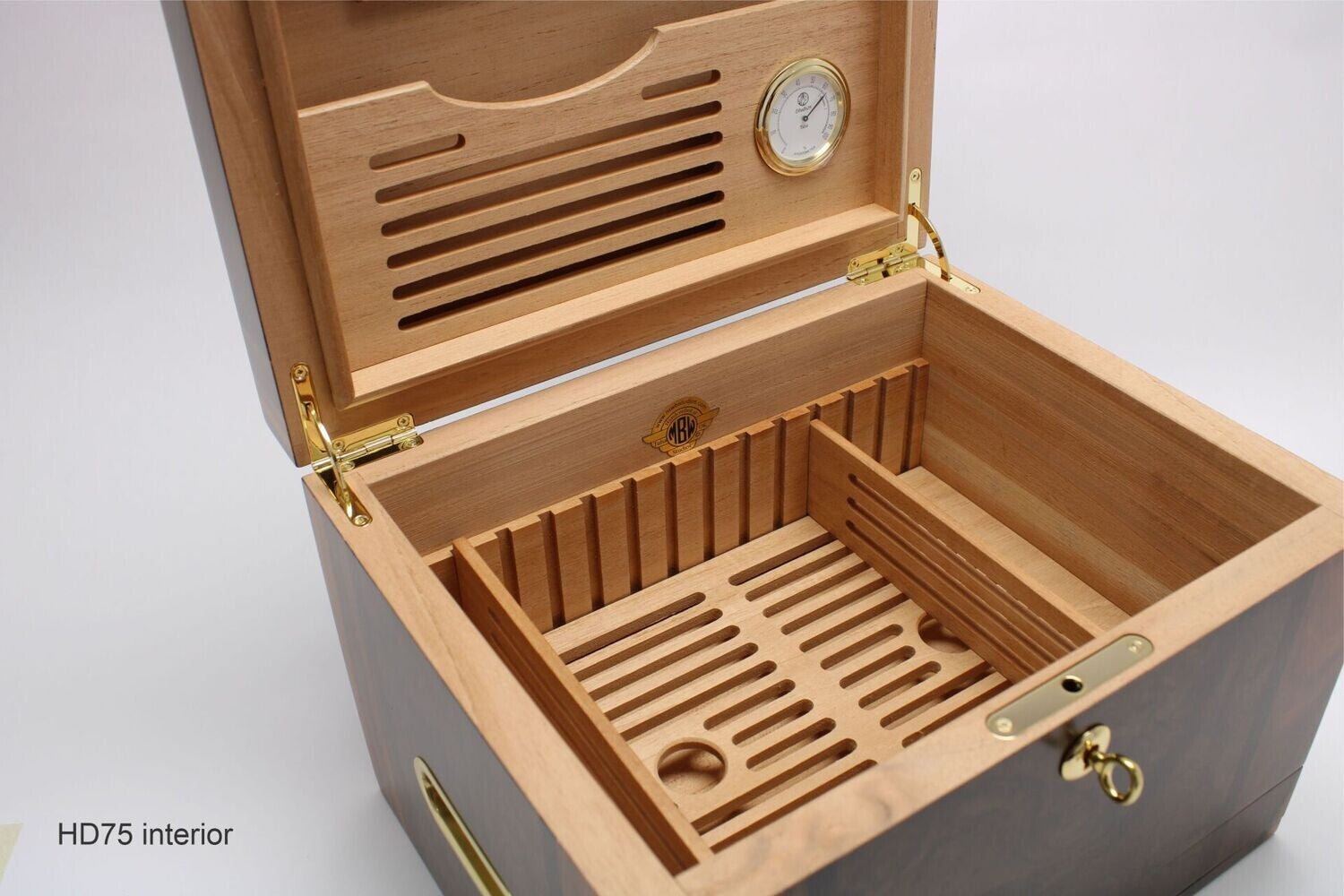 Custom White Spain Cedar Wooden Cigar Humidor Hygrometer -  Israel
