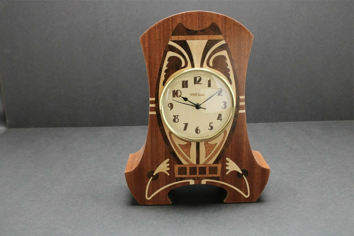 Handcrafted Mantle Clock - "Art Nouveau at its Finest" MC30   Made in the U.S.