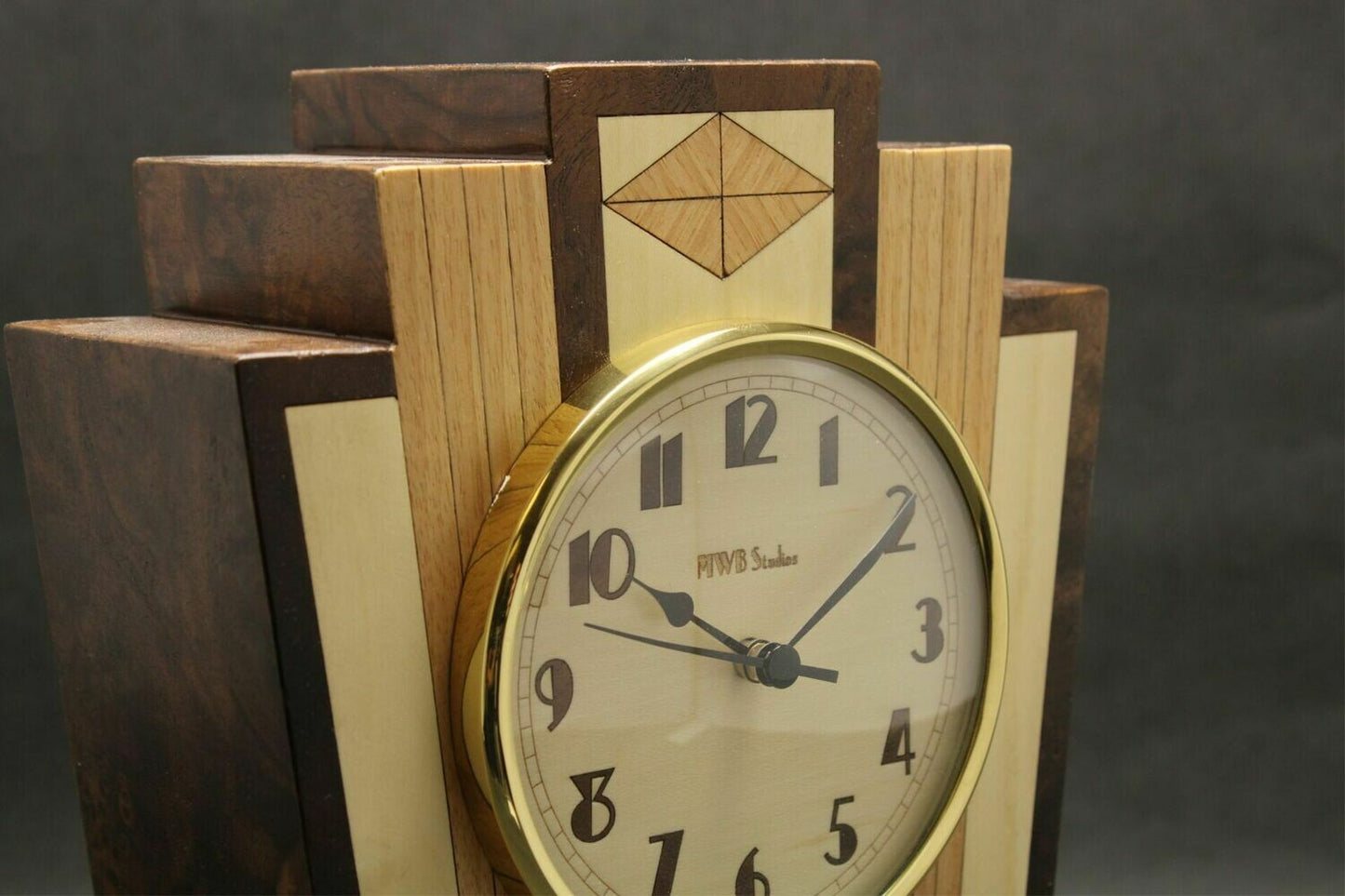 Handcrafted Mantle Clock - Art Deco  MC-40    Made in the U.S.
