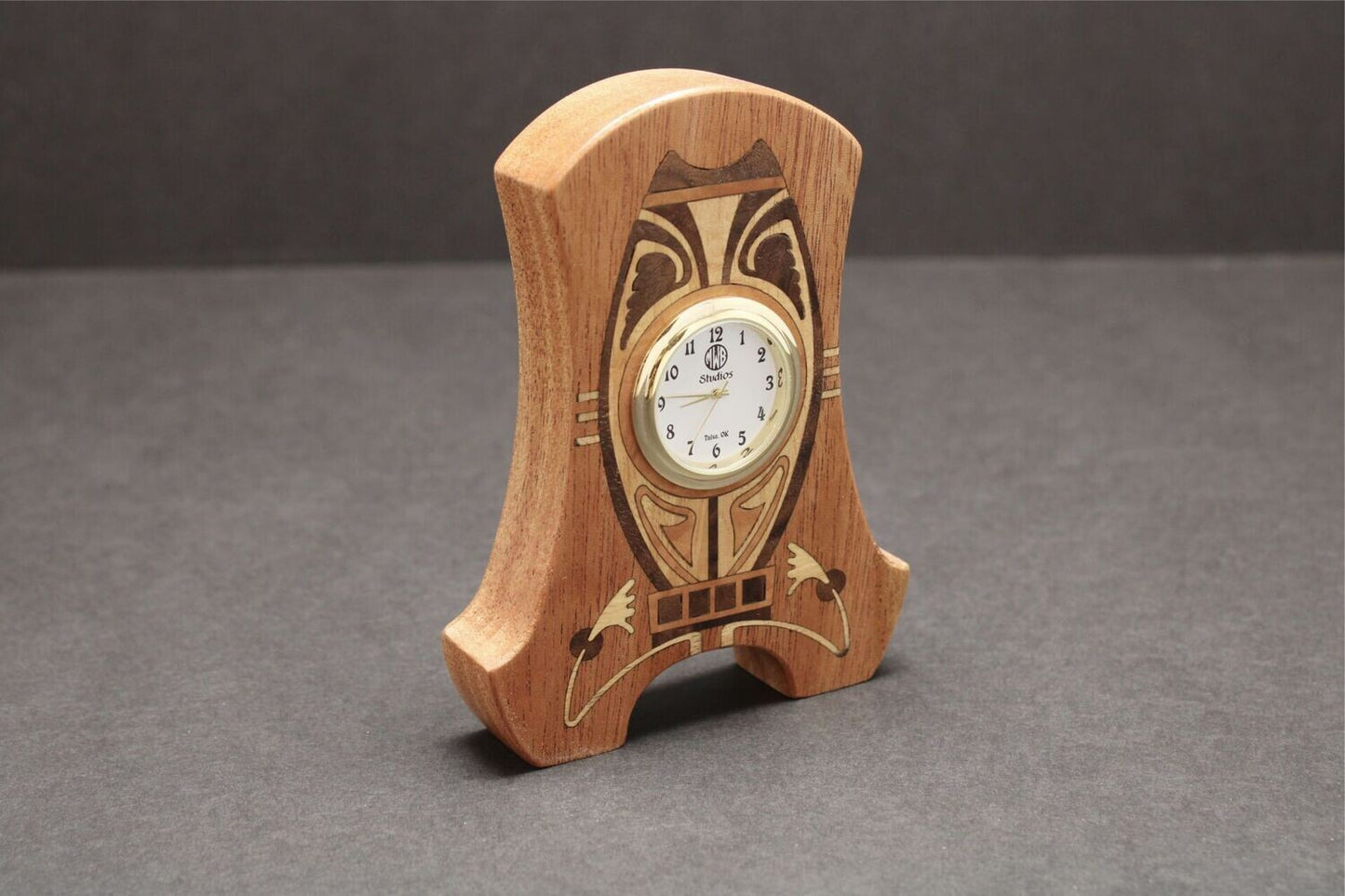 Inlaid Miniature Desk Clock    MDC-30    Made in the U.S.