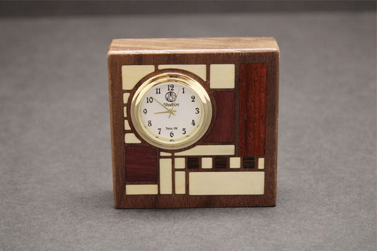 Inlaid Miniature Desk Clock   MDC-2   Made in the U.S.