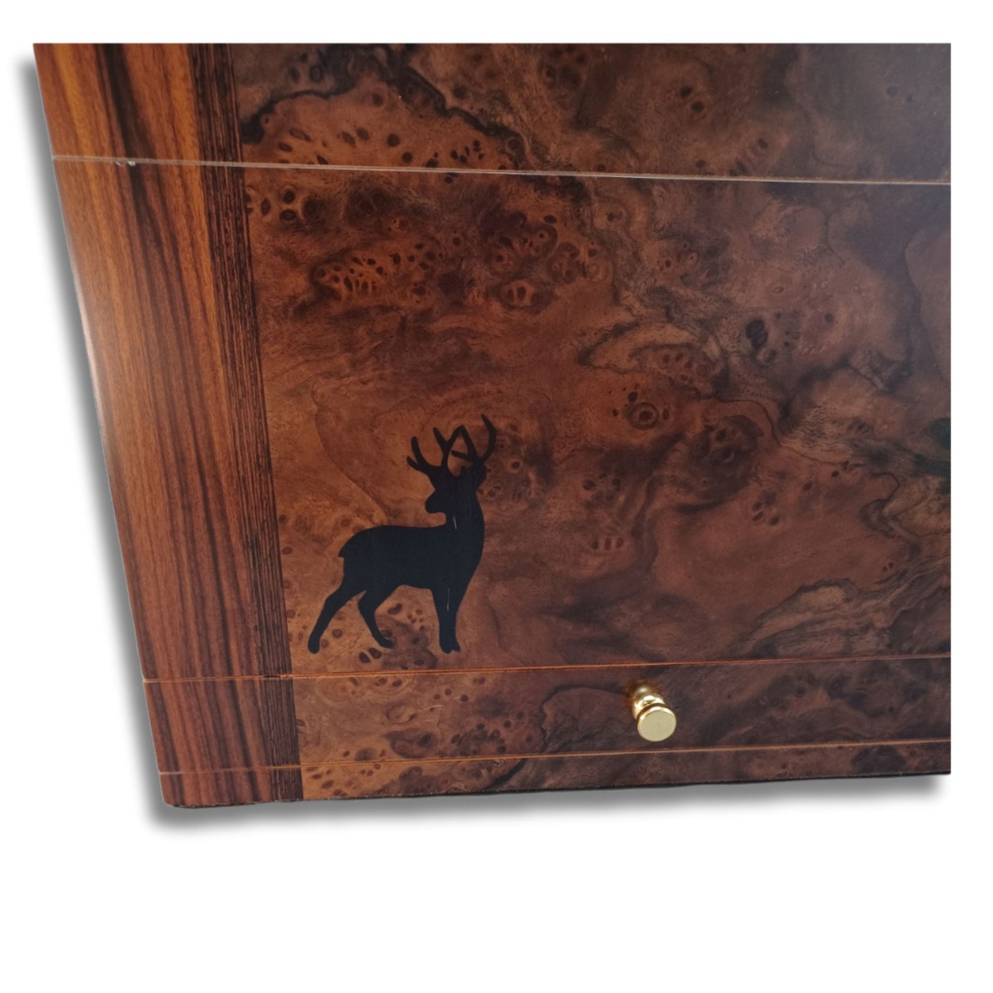 The Hunter 75-Count  Custom Humidor  Two-Toned Finish, and Drawer)  Made in the U.S.