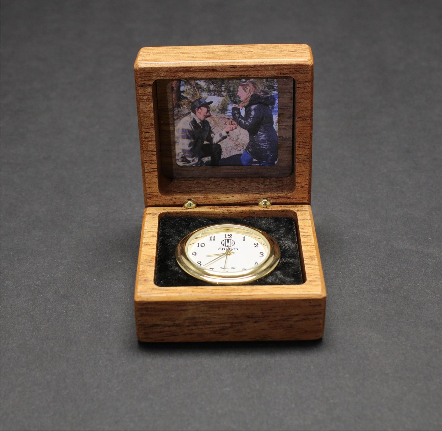 Handcrafted Walnut Ring Box "I Promise"  RB-128   Made in the U.S.